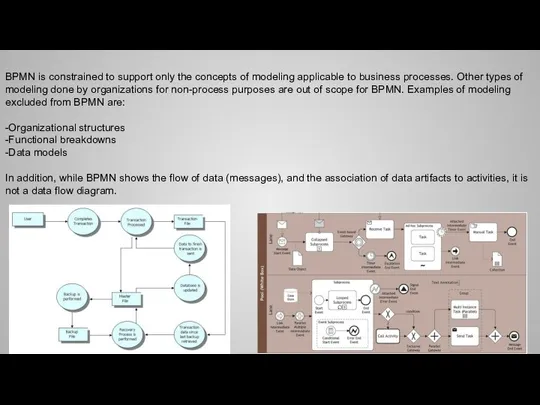 BPMN is constrained to support only the concepts of modeling applicable