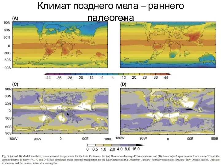 Климат позднего мела – раннего палеогена