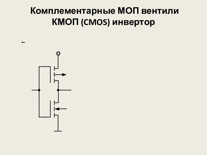 Комплементарные МОП вентили КМОП (CMOS) инвертор