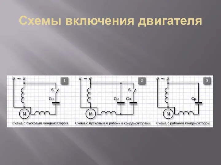 Схемы включения двигателя