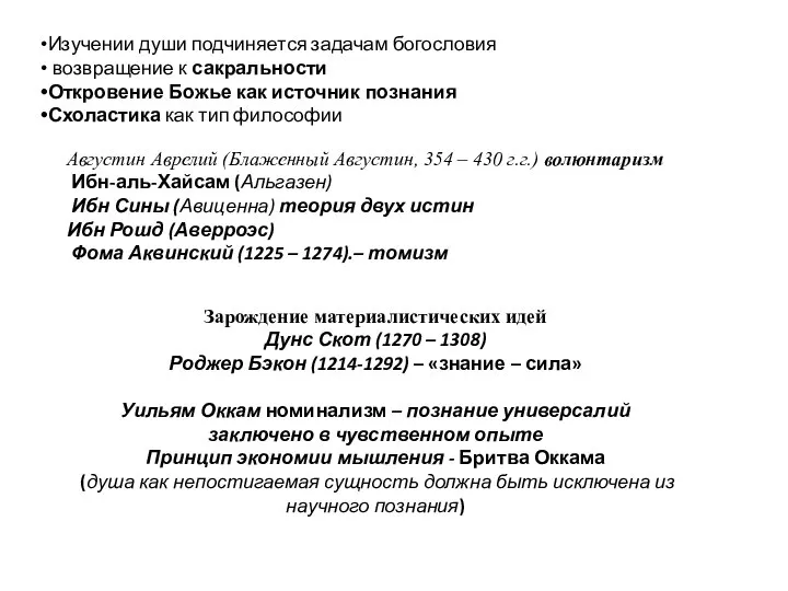 Августин Аврелий (Блаженный Августин, 354 – 430 г.г.) волюнтаризм Ибн-аль-Хайсам (Альгазен)