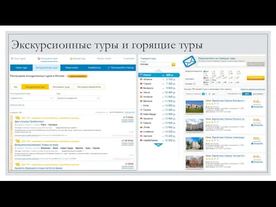 Экскурсионные туры и горящие туры
