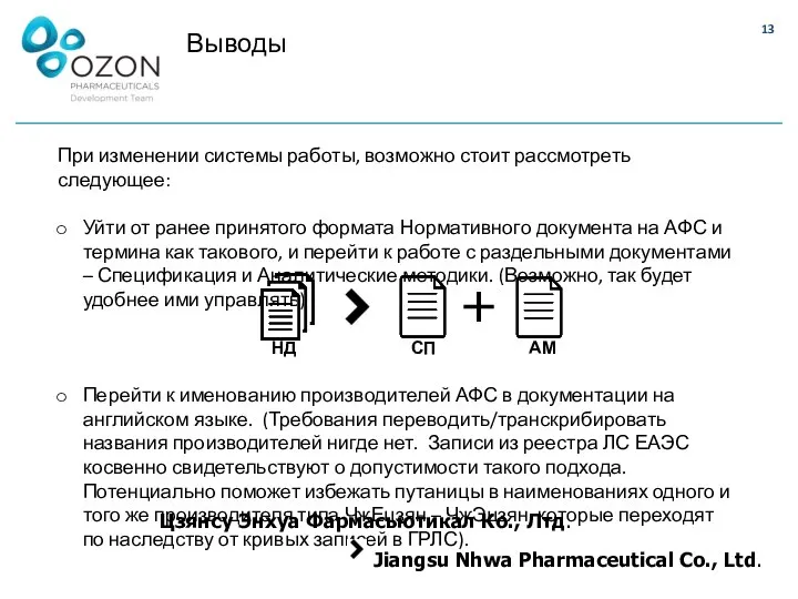 Выводы При изменении системы работы, возможно стоит рассмотреть следующее: Уйти от