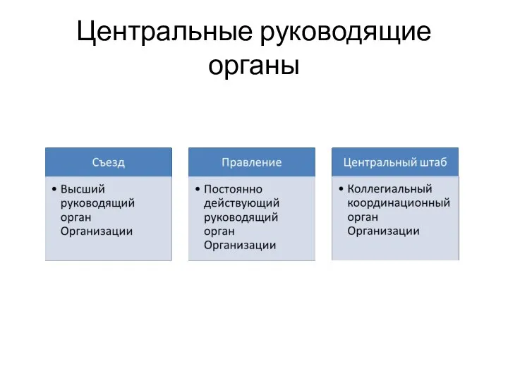 Центральные руководящие органы