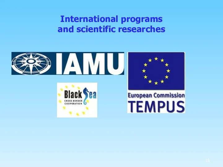 International programs and scientific researches