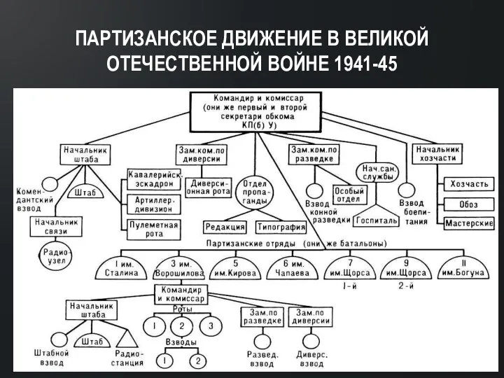 ПАРТИЗАНСКОЕ ДВИЖЕНИЕ В ВЕЛИКОЙ ОТЕЧЕСТВЕННОЙ ВОЙНЕ 1941-45