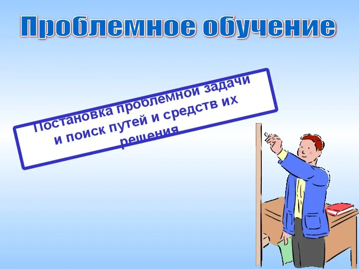 Проблемное обучение Постановка проблемной задачи и поиск путей и средств их решения