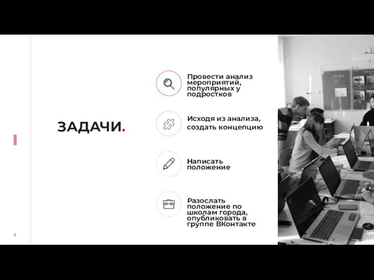 ЗАДАЧИ. Провести анализ мероприятий, популярных у подростков Исходя из анализа, создать