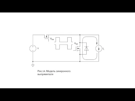 Рис.14. Модель синхронного выпрямителя