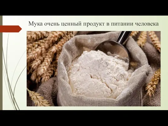 Мука очень ценный продукт в питании человека