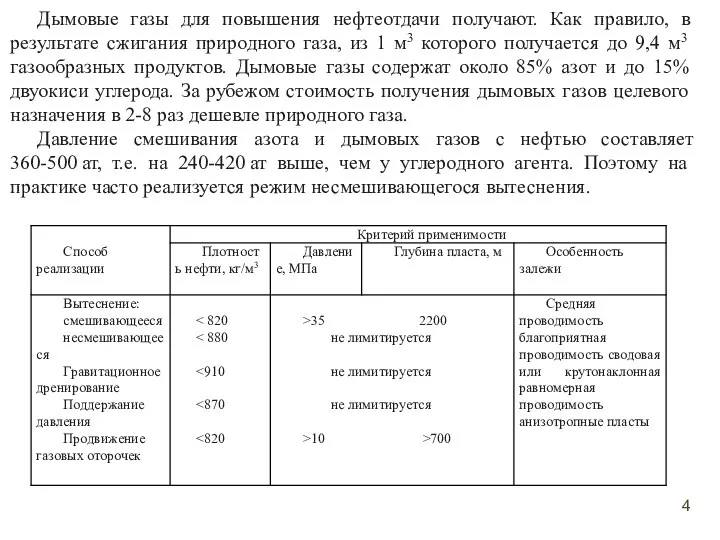 Дымовые газы для повышения нефтеотдачи получают. Как правило, в результате сжигания