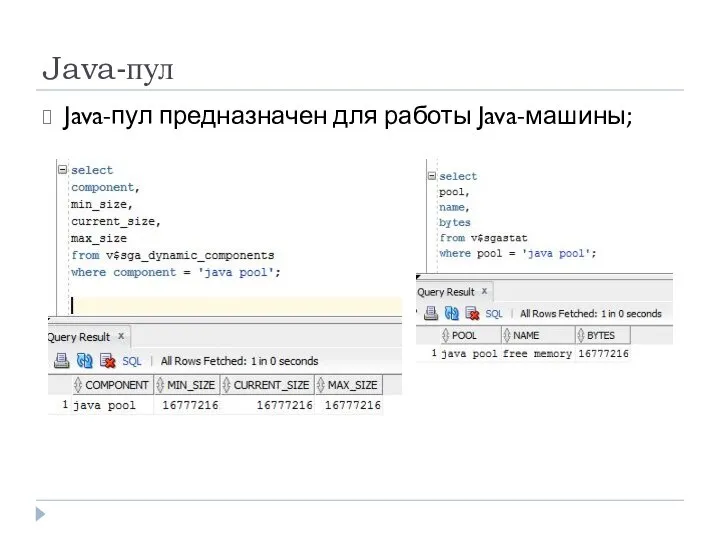 Java-пул Java-пул предназначен для работы Java-машины;