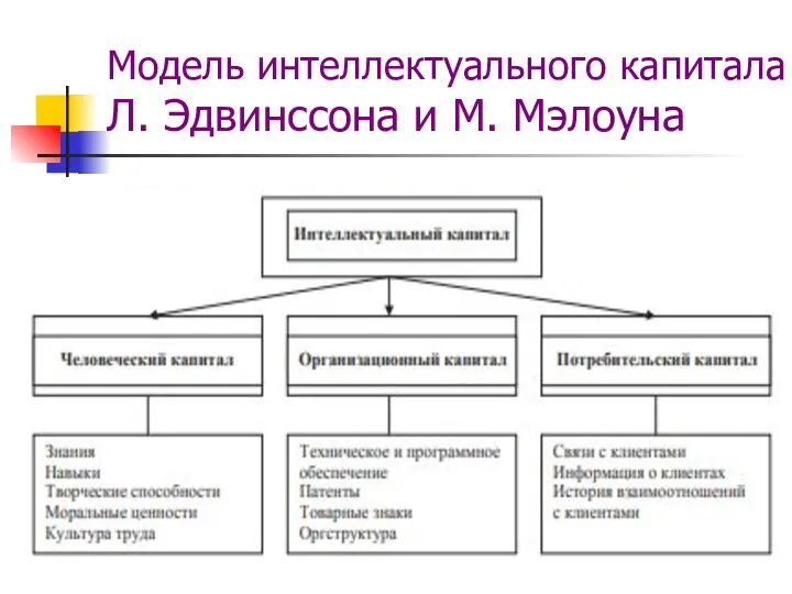 Модель интеллектуального капитала Л. Эдвинссона и М. Мэлоуна