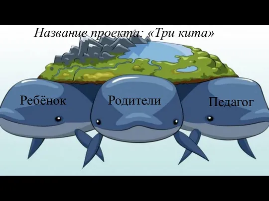 Название проекта: «Три кита» Ребёнок Родители Педагог