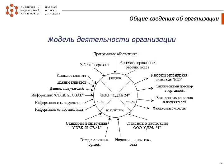 Модель деятельности организации