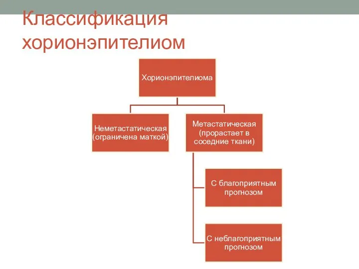 Классификация хорионэпителиом