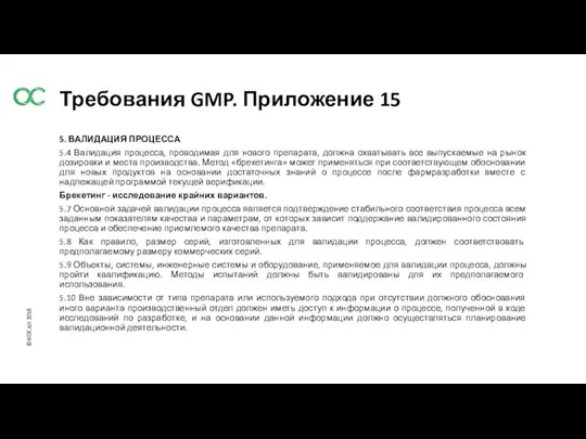 5. ВАЛИДАЦИЯ ПРОЦЕССА 5.4 Валидация процесса, проводимая для нового препарата, должна