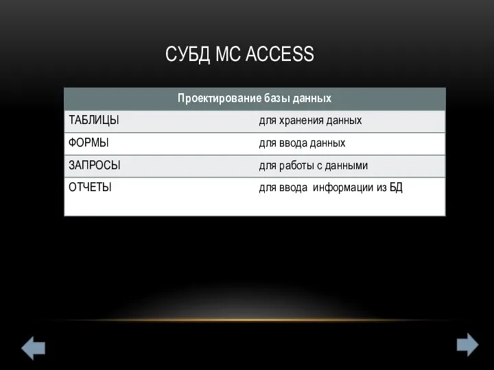 СУБД MC ACCESS