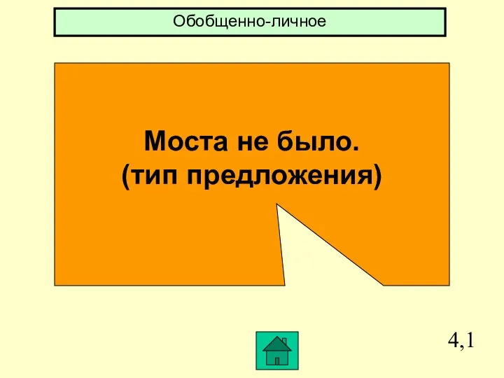 4,1 Моста не было. (тип предложения) Обобщенно-личное