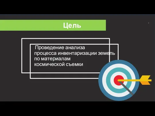 Цель Проведение анализа процесса инвентаризации земель по материалам космической съемки