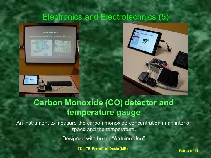 Electronics and Electrotechnics (5) Carbon Monoxide (CO) detector and temperature gauge