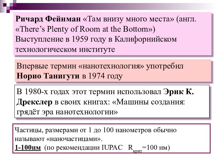 Ричард Фейнман «Там внизу много места» (англ. «There’s Plenty of Room