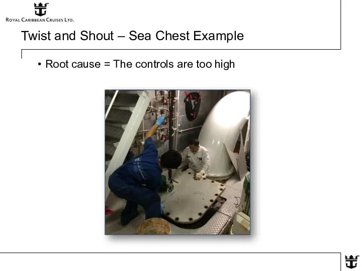 Twist and Shout – Sea Chest Example Root cause = The controls are too high