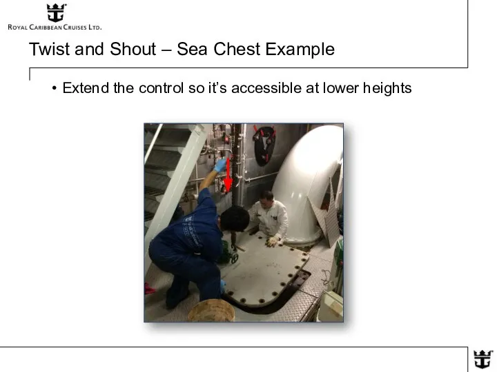 Twist and Shout – Sea Chest Example Extend the control so it’s accessible at lower heights