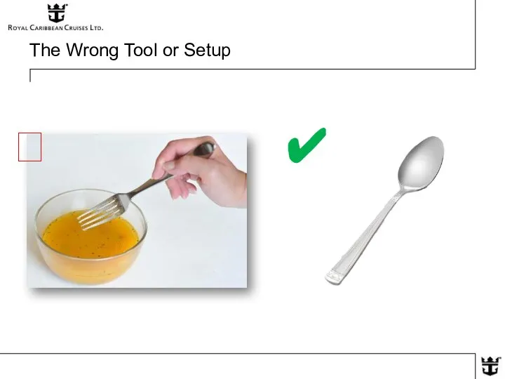 The Wrong Tool or Setup ✔ ?