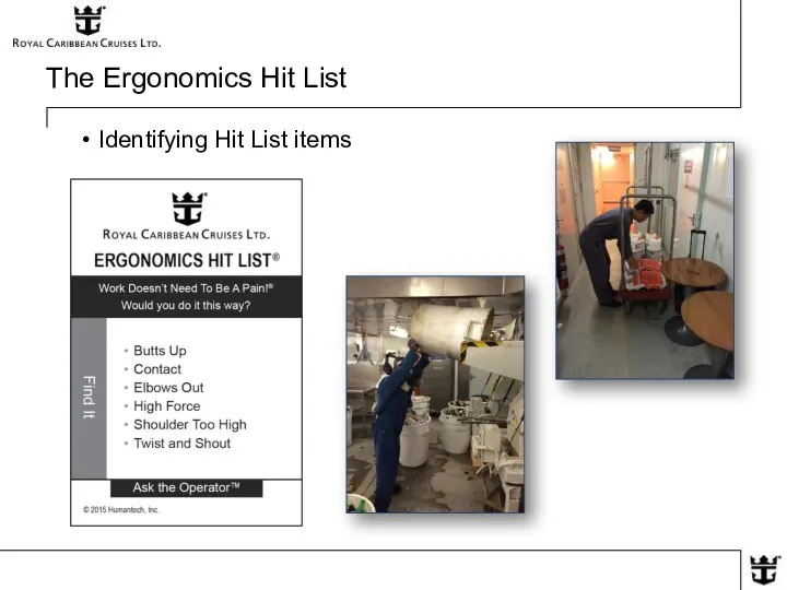 The Ergonomics Hit List Identifying Hit List items