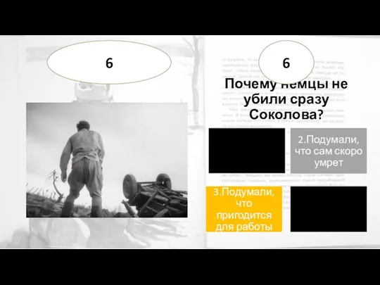 Почему немцы не убили сразу Соколова? 6 6