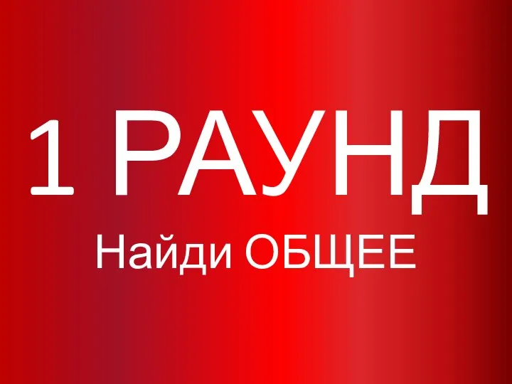 1 РАУНД Найди ОБЩЕЕ