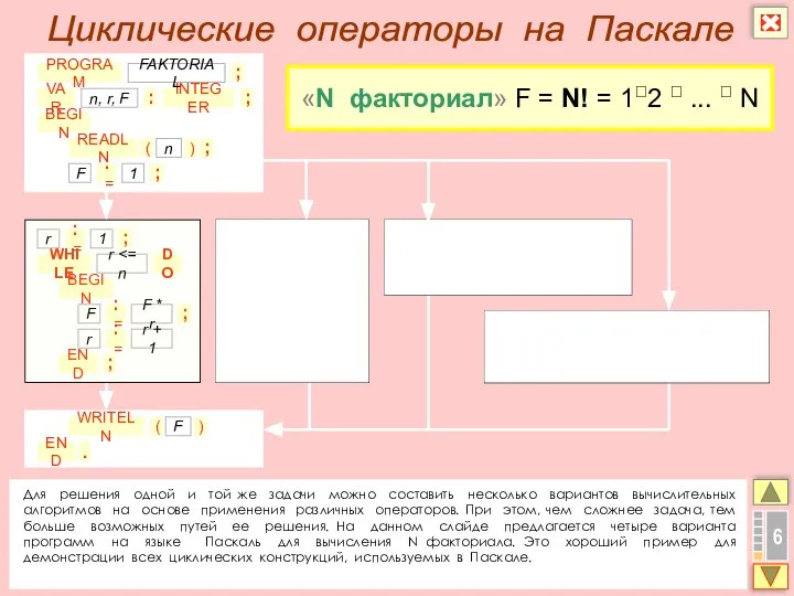 6 Для решения одной и той же задачи можно составить несколько