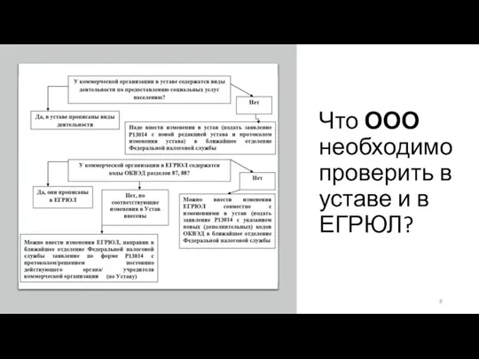 Что ООО необходимо проверить в уставе и в ЕГРЮЛ?