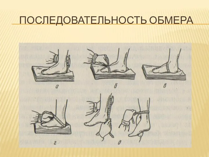 ПОСЛЕДОВАТЕЛЬНОСТЬ ОБМЕРА