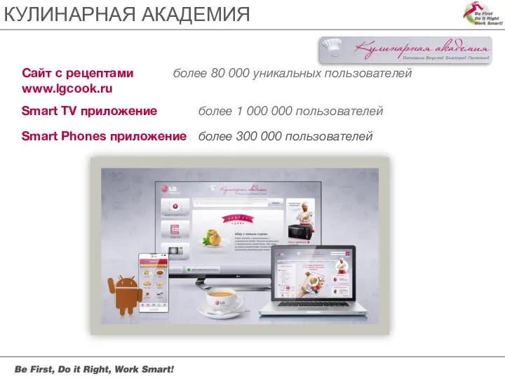КУЛИНАРНАЯ АКАДЕМИЯ Сайт с рецептами более 80 000 уникальных пользователей www.lgcook.ru
