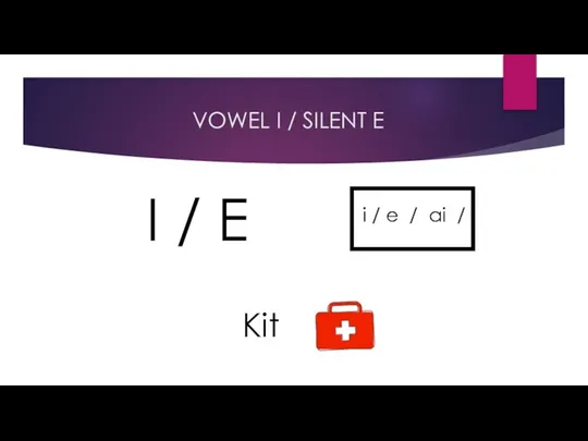 VOWEL I / SILENT E i / e / ai / Kit I / E