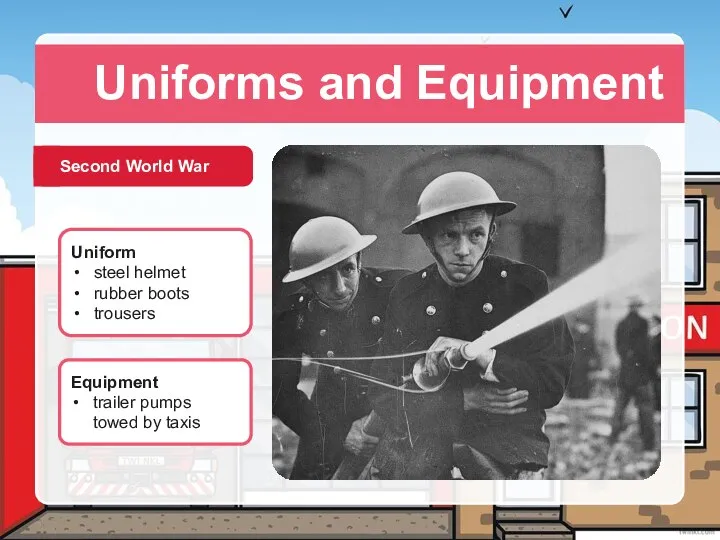 Uniforms and Equipment Second World War Uniform steel helmet rubber boots