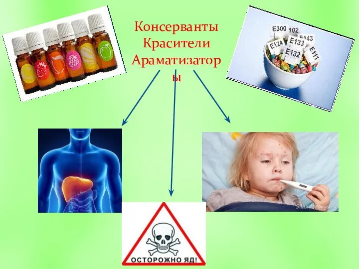 Консерванты Красители Араматизаторы