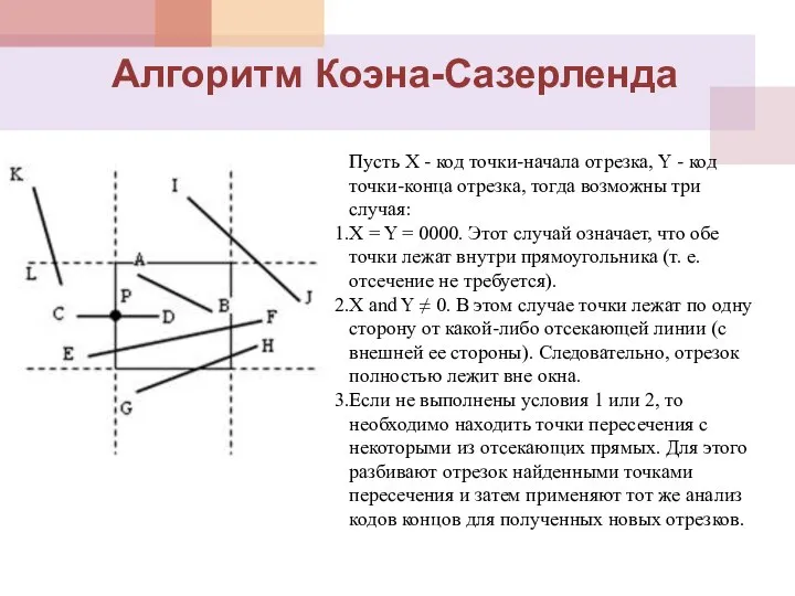 Пусть X - код точки-начала отрезка, Y - код точки-конца отрезка,