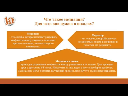 Что такое медиация? Для чего она нужна в школах? Медиация –