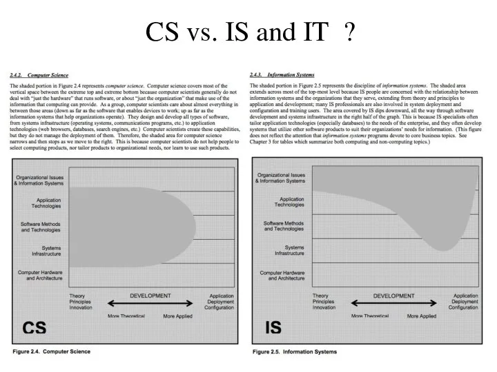 CS vs. IS and IT ?