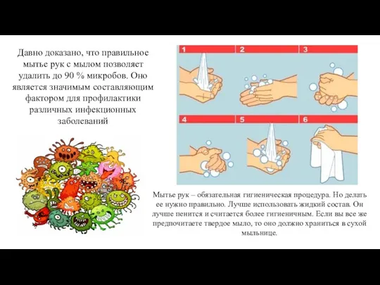 Давно доказано, что правильное мытье рук с мылом позволяет удалить до