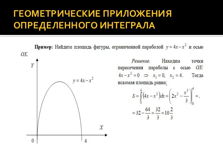 ГЕОМЕТРИЧЕСКИЕ ПРИЛОЖЕНИЯ ОПРЕДЕЛЕННОГО ИНТЕГРАЛА