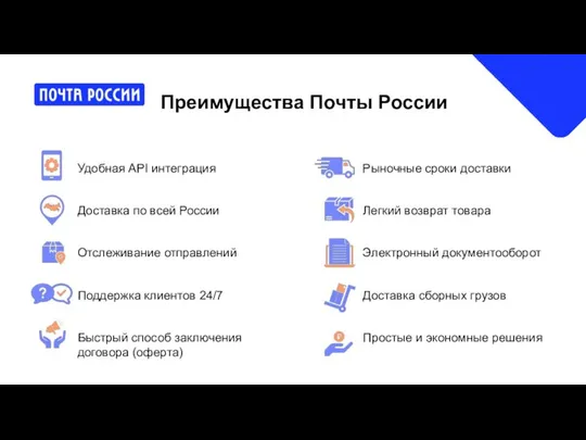 Преимущества Почты России