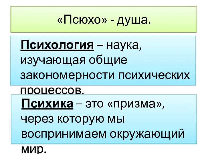 Все люди одинаковые? Психология – наука, изучающая общие закономерности психических процессов.