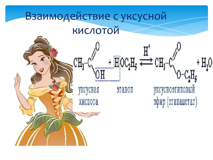 Взаимодействие с уксусной кислотой