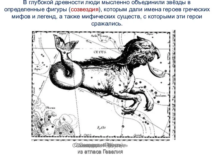 В глубокой древности люди мысленно объединили звёзды в определенные фигуры (созвездия),
