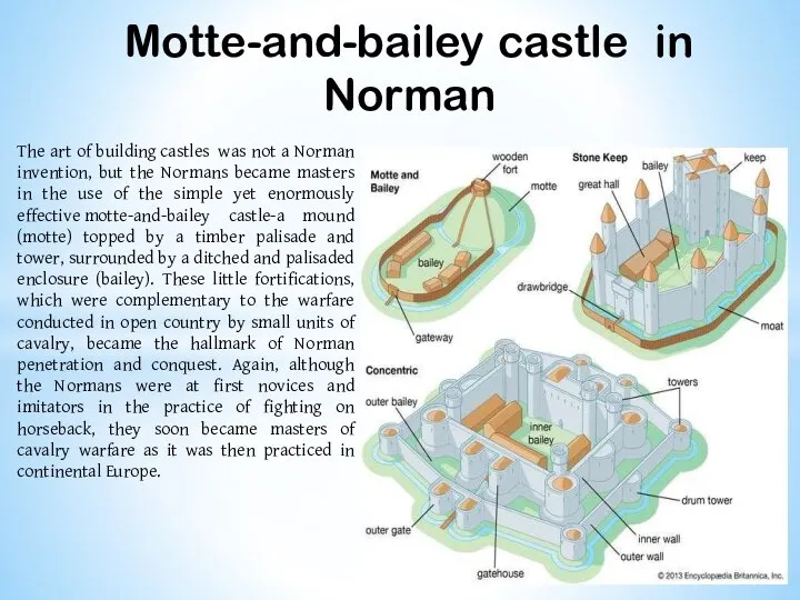 The art of building castles was not a Norman invention, but