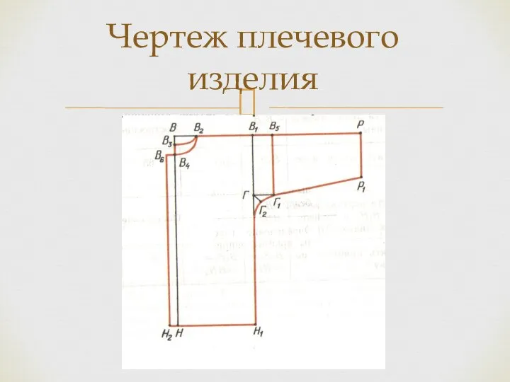 Чертеж плечевого изделия